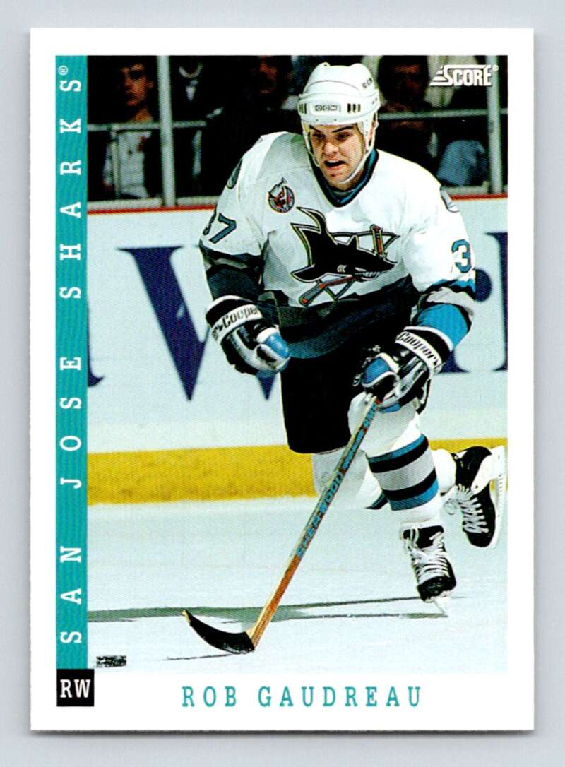 1993-94 Score Canadian #247 Rob Gaudreau Hockey RC Rookie San Jose Sharks Image 1