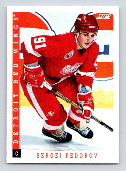 1993-94 Score Canadian #250 Sergei Fedorov Hockey Detroit Red Wings  Image 1