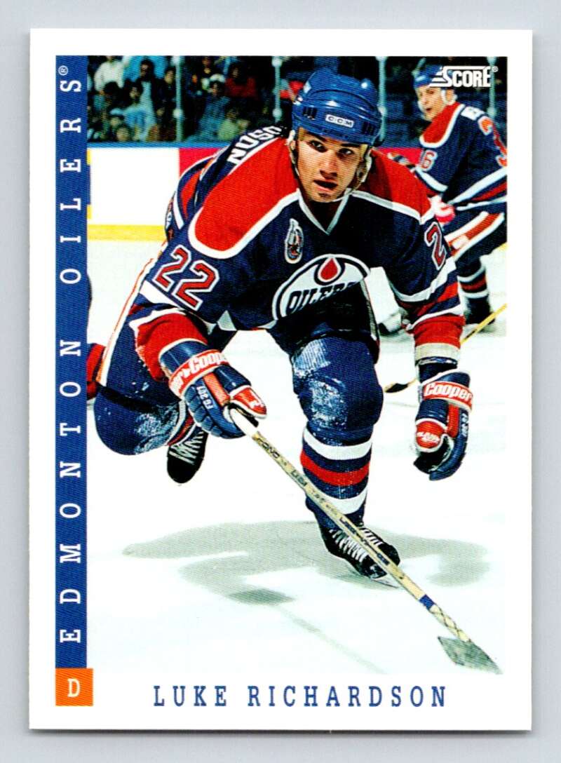 1993-94 Score Canadian #252 Luke Richardson Hockey Edmonton Oilers Image 1