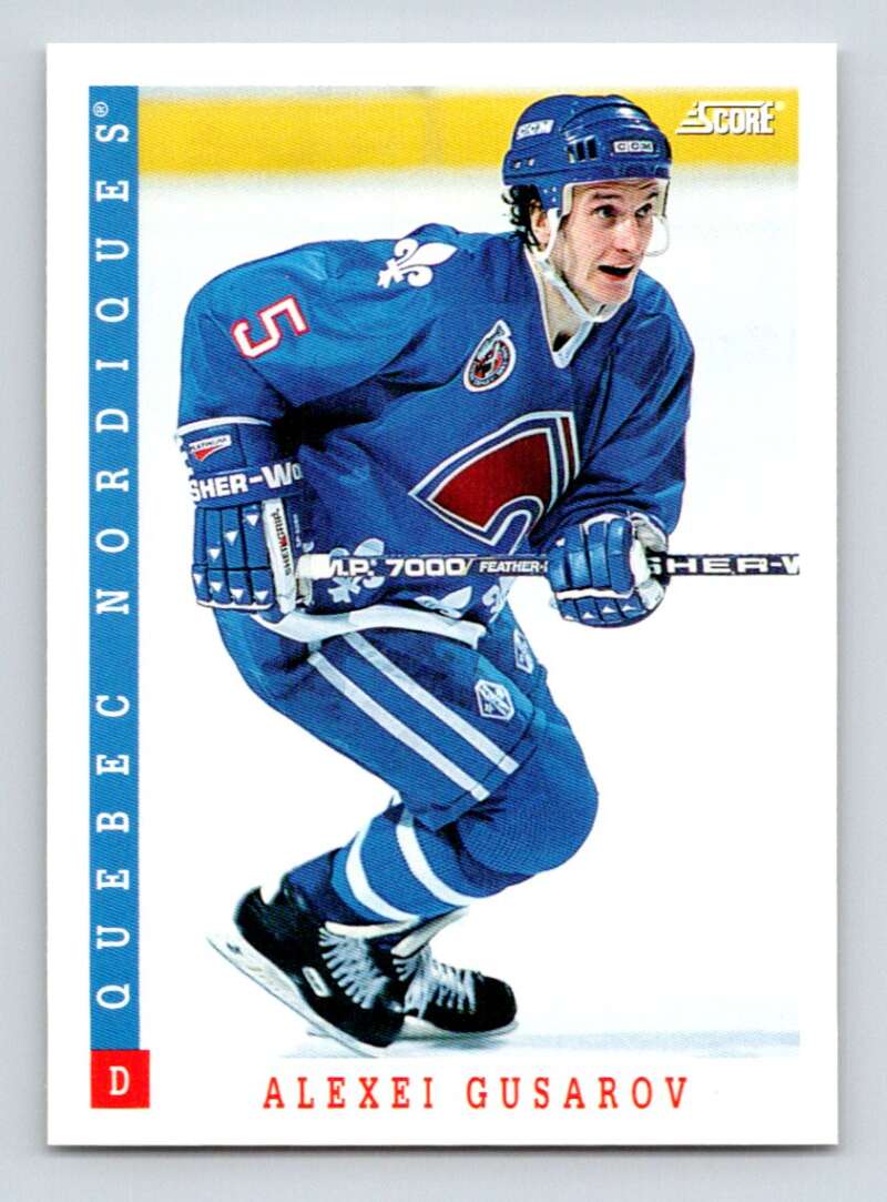 1993-94 Score Canadian #260 Alexei Gusarov Hockey Quebec Nordiques Image 1