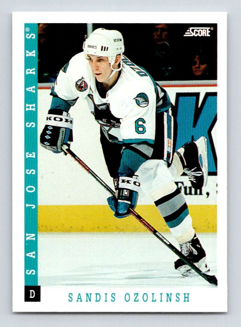 1993-94 Score Canadian #261 Sandis Ozolinsh Hockey San Jose Sharks Image 1