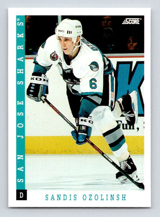 1993-94 Score Canadian #261 Sandis Ozolinsh Hockey San Jose Sharks  Image 1