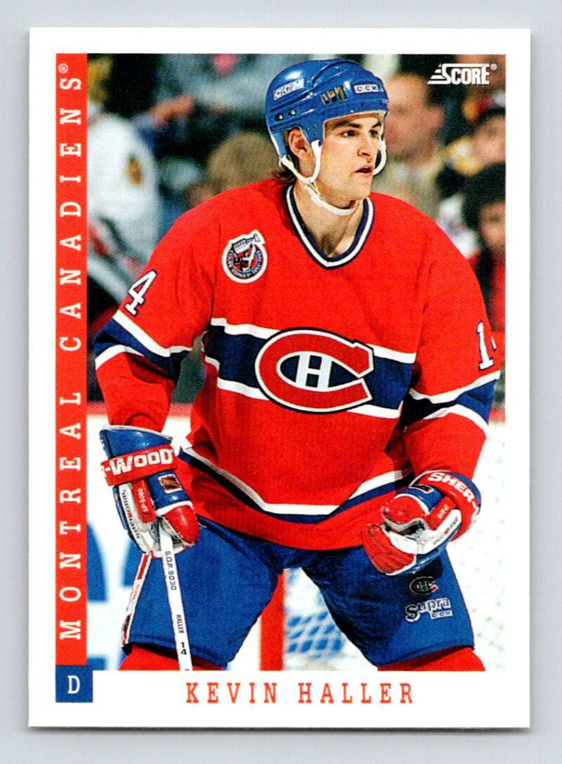 1993-94 Score Canadian #268 Kevin Haller Hockey Montreal Canadiens Image 1