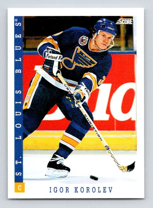 1993-94 Score Canadian #271 Igor Korolev Hockey St. Louis Blues  Image 1