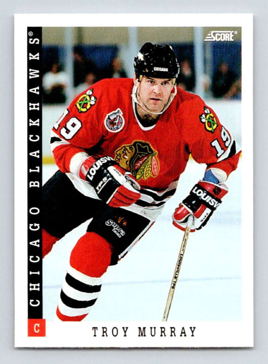 1993-94 Score Canadian #272 Troy Murray Hockey Chicago Blackhawks  Image 1
