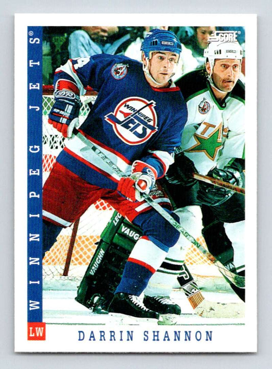 1993-94 Score Canadian #280 Darrin Shannon Hockey Winnipeg Jets  Image 1
