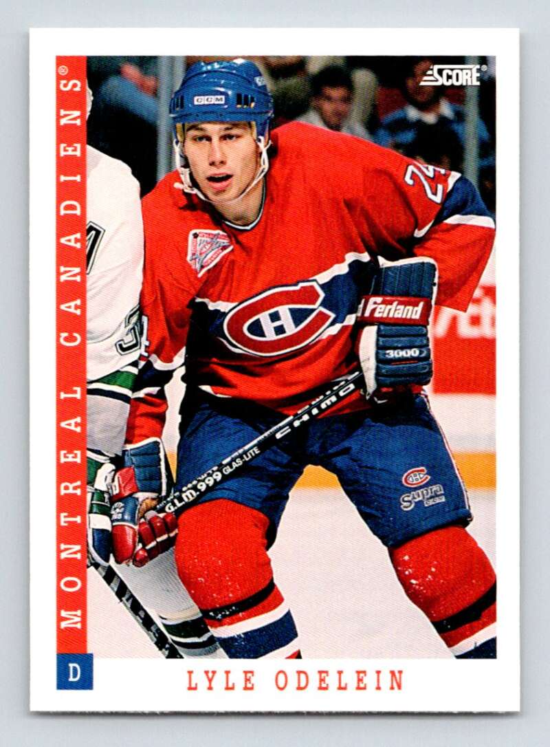 1993-94 Score Canadian #283 Lyle Odelein Hockey Montreal Canadiens Image 1