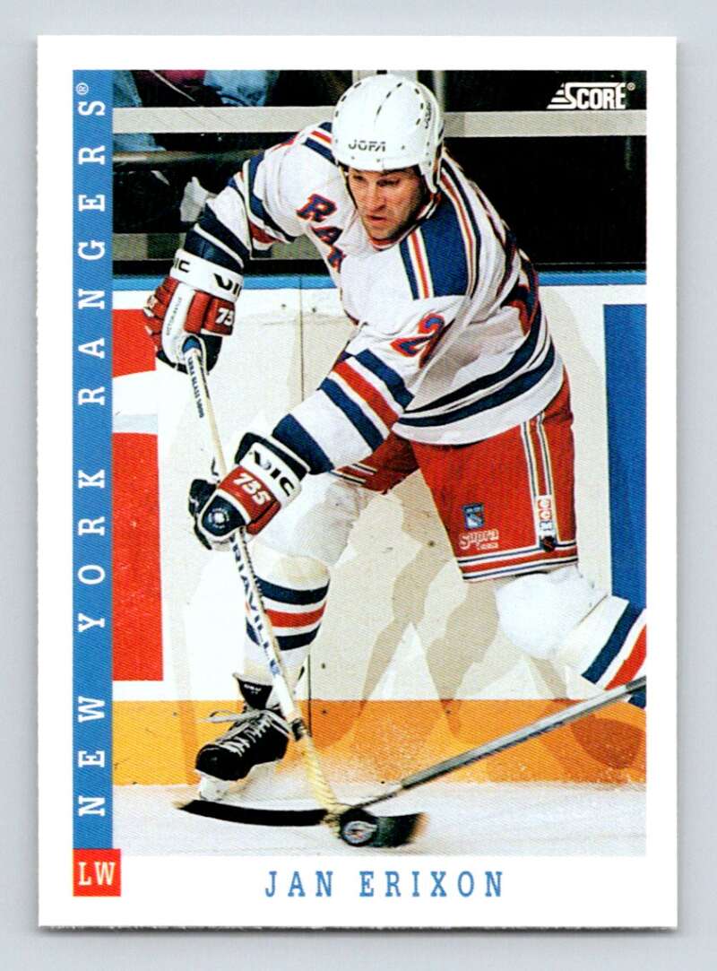 1993-94 Score Canadian #287 Jan Erixon Hockey New York Rangers Image 1