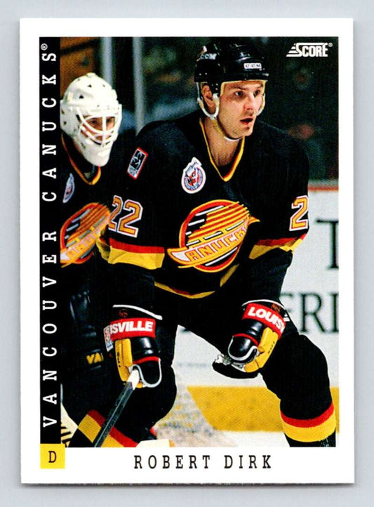1993-94 Score Canadian #288 Robert Dirk Hockey Vancouver Canucks  Image 1