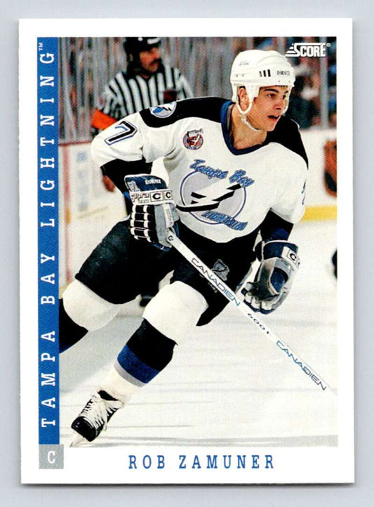 1993-94 Score Canadian #291 Rob Zamuner Hockey Tampa Bay Lightning  Image 1