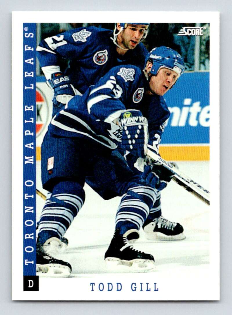 1993-94 Score Canadian #292 Todd Gill Hockey Toronto Maple Leafs Image 1