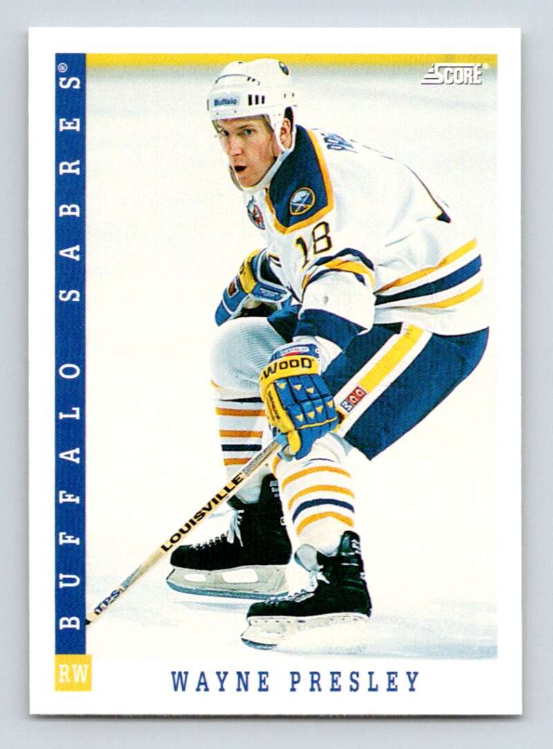 1993-94 Score Canadian #296 Wayne Presley Hockey Buffalo Sabres Image 1