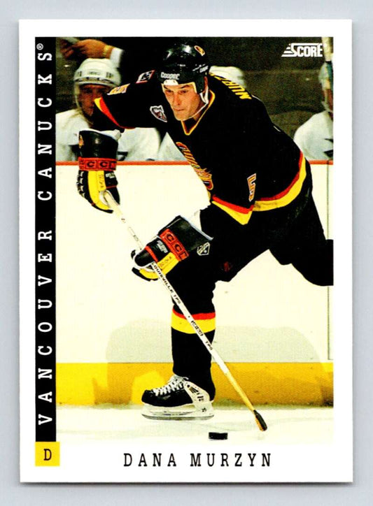 1993-94 Score Canadian #298 Dana Murzyn Hockey Vancouver Canucks  Image 1