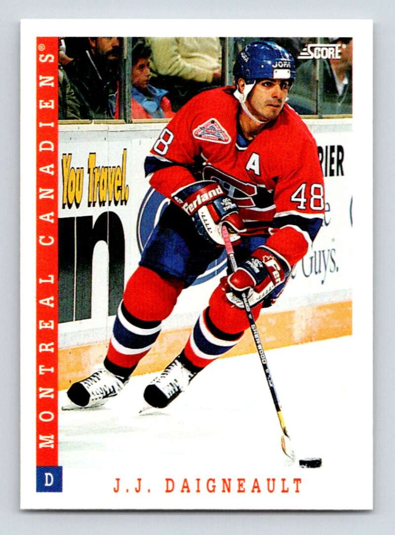 1993-94 Score Canadian #299 J.J. Daigneault Hockey Montreal Canadiens Image 1