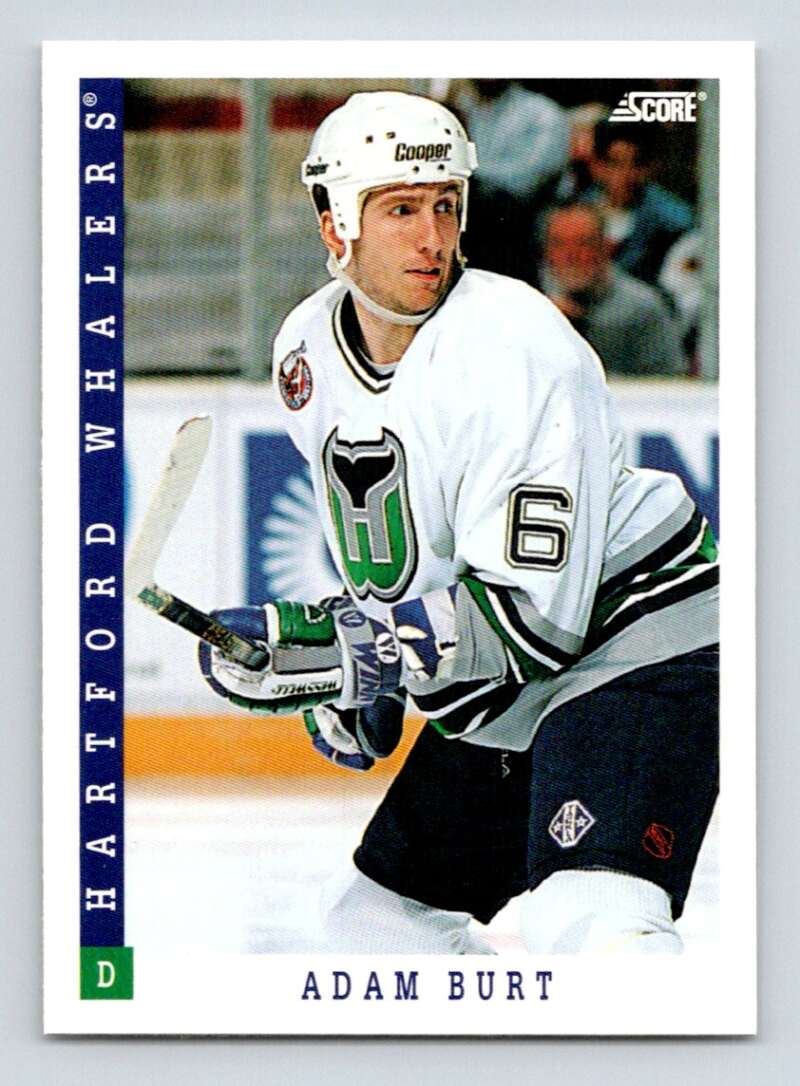 1993-94 Score Canadian #307 Adam Burt Hockey Hartford Whalers Image 1