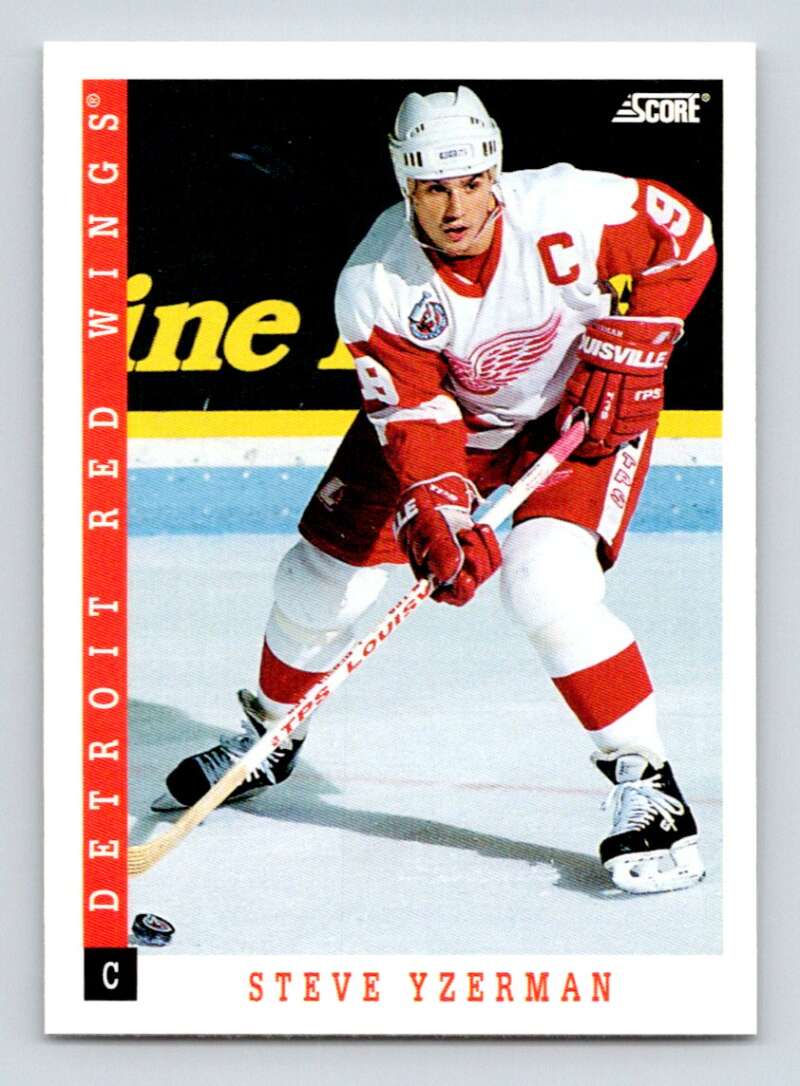 1993-94 Score Canadian #310 Steve Yzerman Hockey Detroit Red Wings Image 1