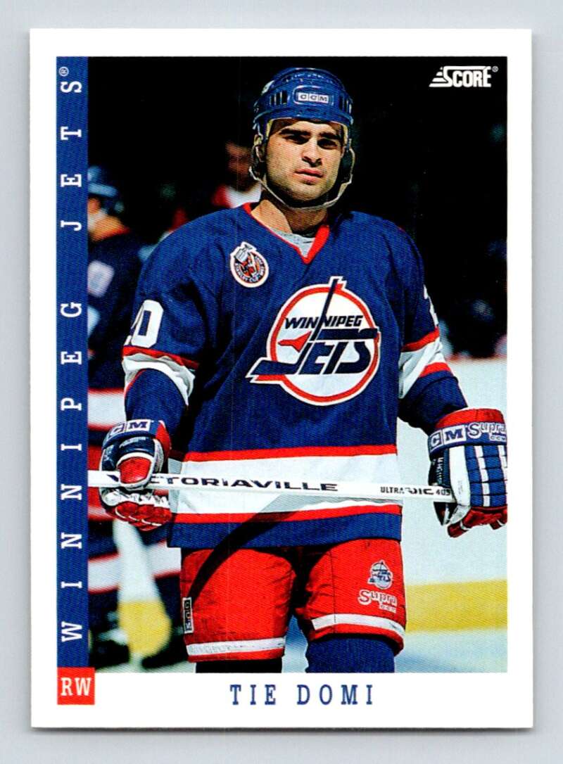 1993-94 Score Canadian #312 Tie Domi Hockey Winnipeg Jets Image 1