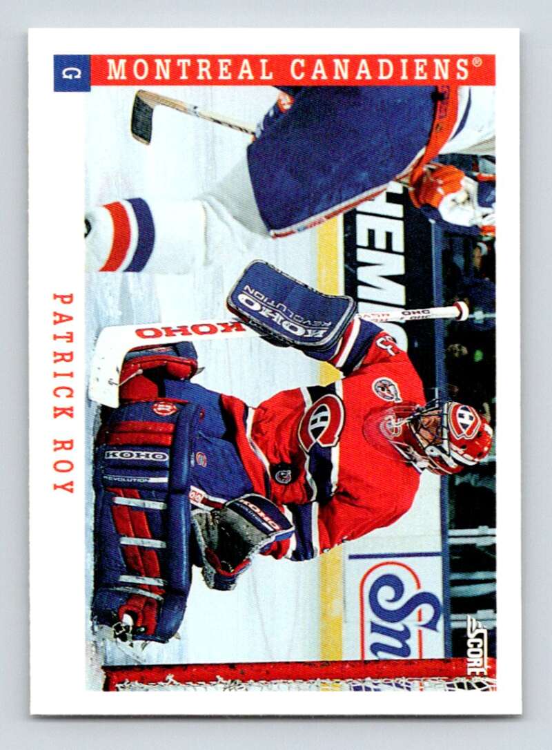 1993-94 Score Canadian #315 Patrick Roy Hockey Montreal Canadiens Image 1