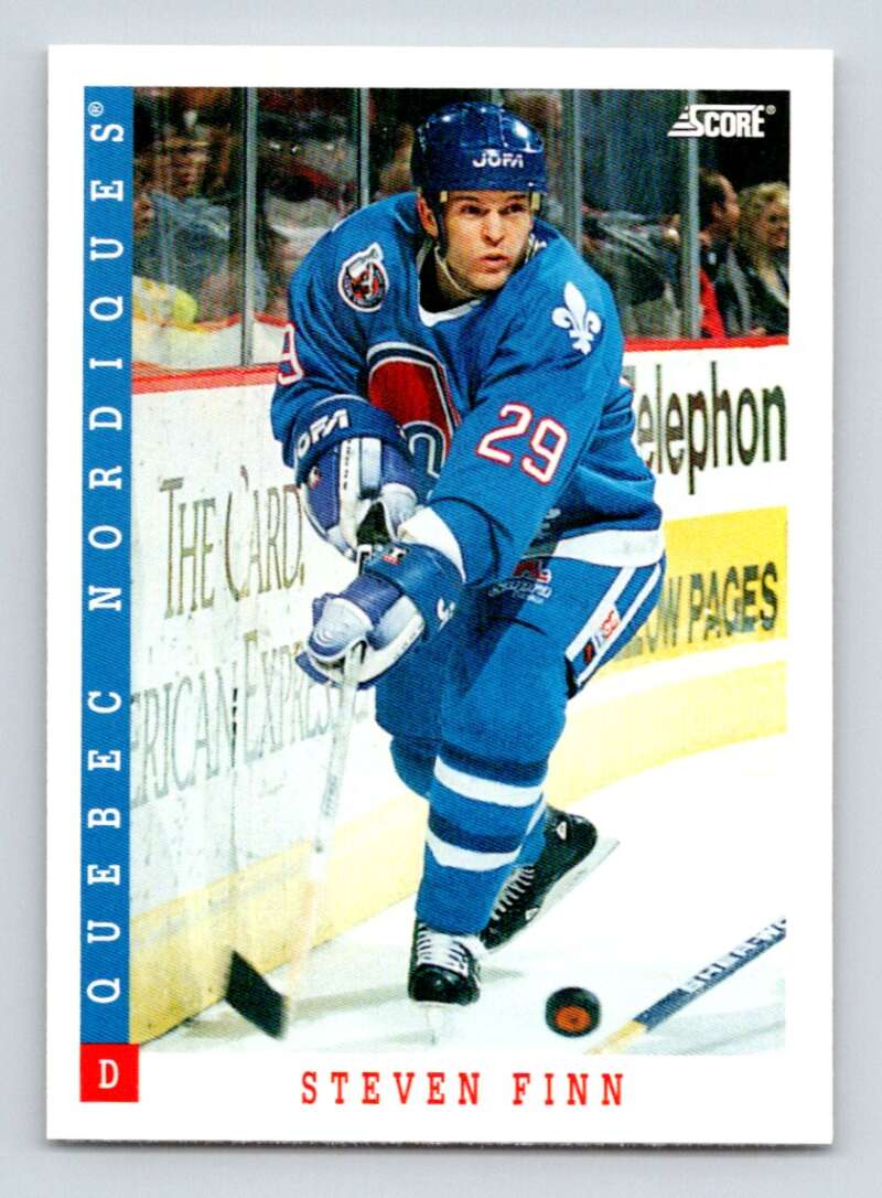 1993-94 Score Canadian #322 Steven Finn Hockey Quebec Nordiques Image 1