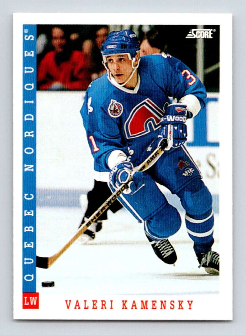 1993-94 Score Canadian #326 Valeri Kamensky Hockey Quebec Nordiques Image 1