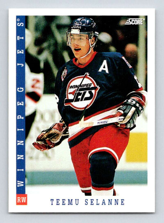 1993-94 Score Canadian #331 Teemu Selanne Hockey Winnipeg Jets  Image 1
