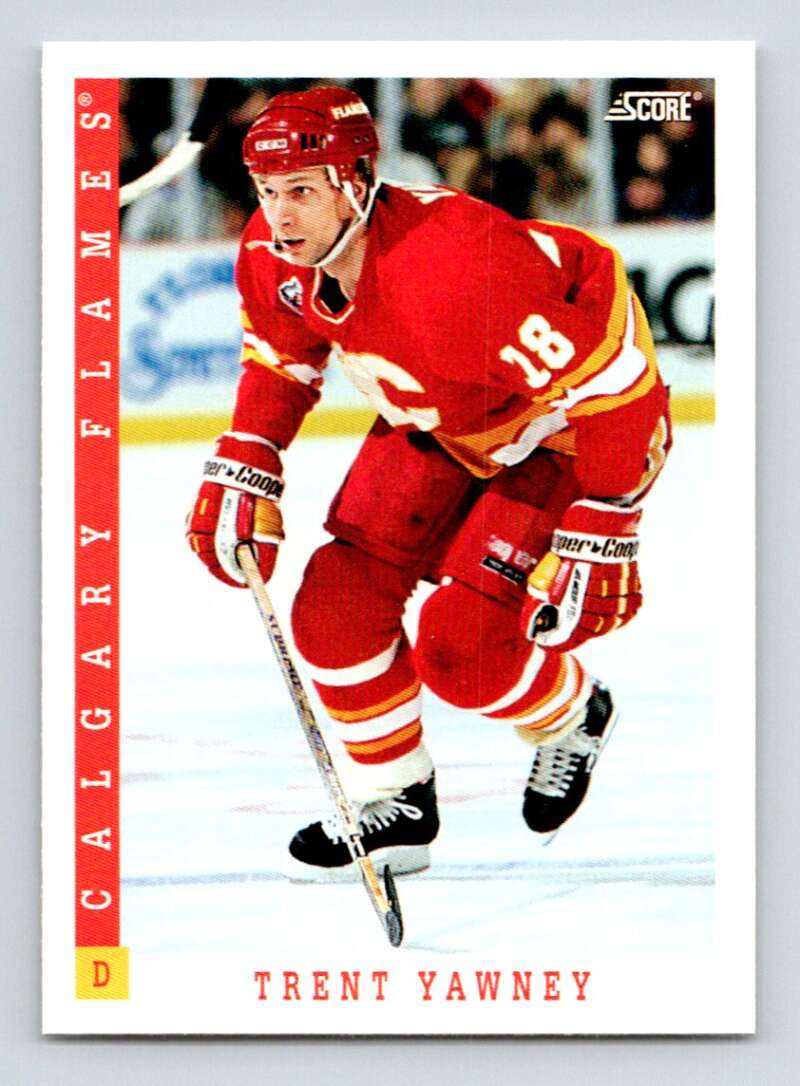 1993-94 Score Canadian #332 Trent Yawney Hockey Calgary Flames Image 1