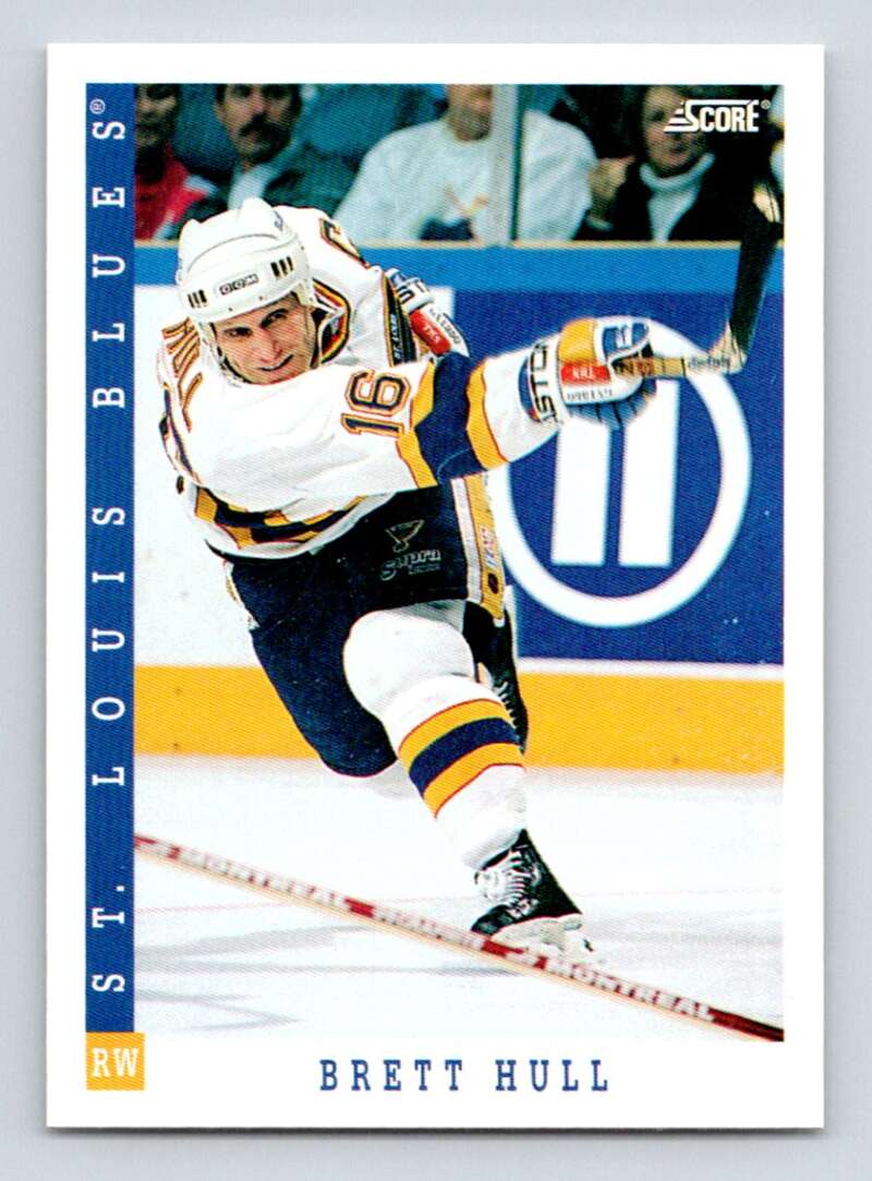 1993-94 Score Canadian #335 Brett Hull Hockey St. Louis Blues Image 1