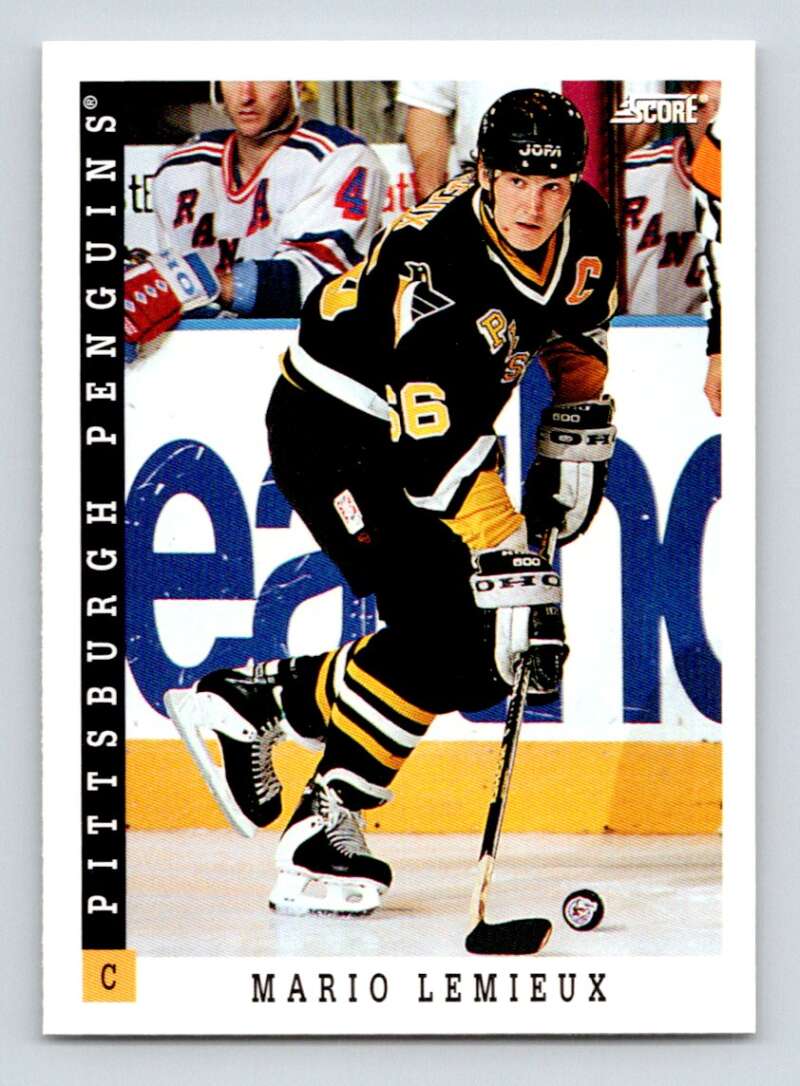1993-94 Score Canadian #350 Mario Lemieux Hockey Pittsburgh Penguins Image 1
