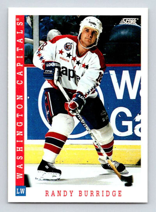 1993-94 Score Canadian #370 Randy Burridge Hockey Washington Capitals  Image 1