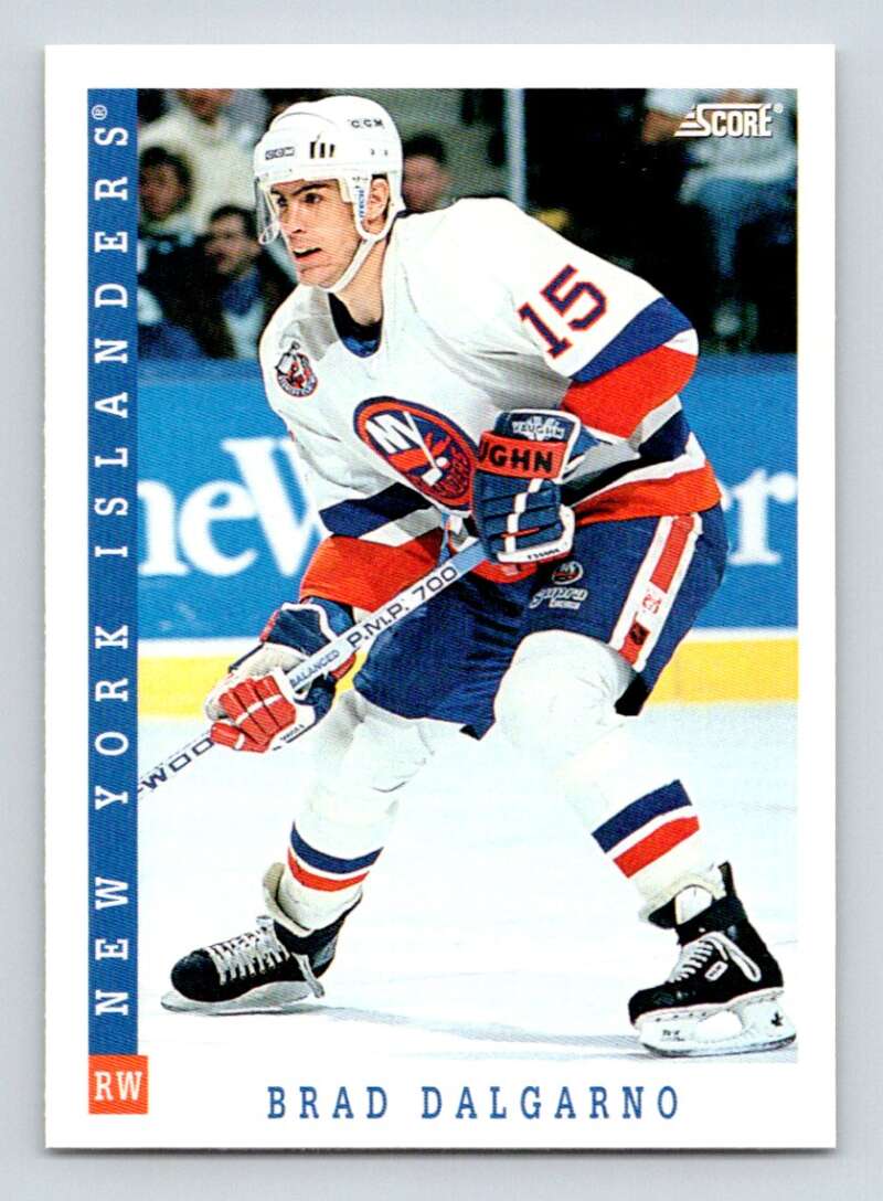 1993-94 Score Canadian #374 Brad Dalgarno Hockey New York Islanders Image 1
