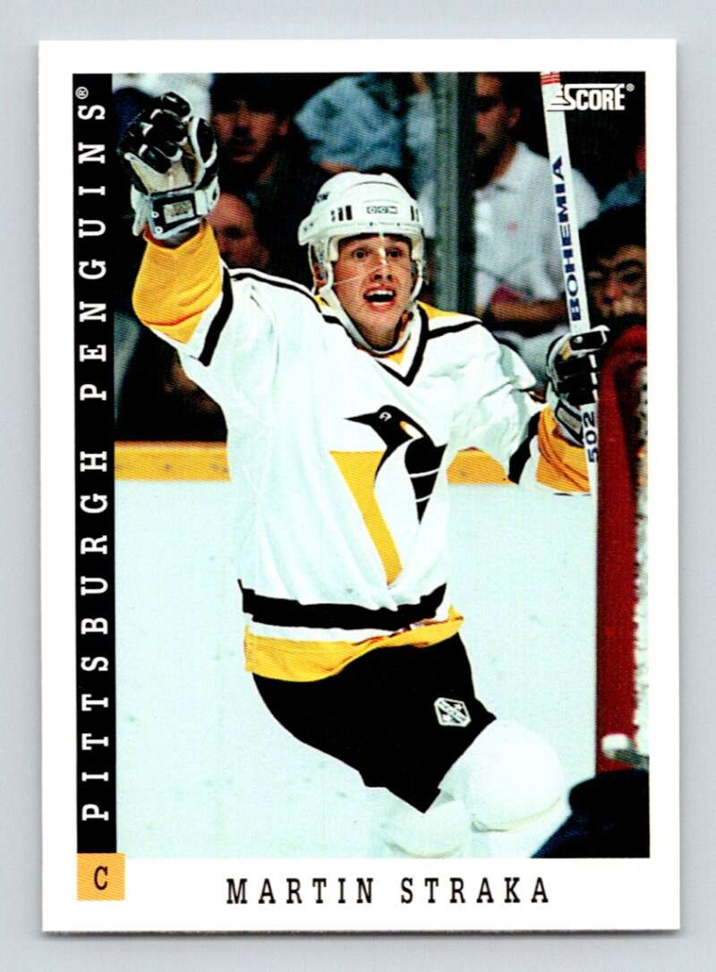 1993-94 Score Canadian #375 Martin Straka Hockey Pittsburgh Penguins Image 1