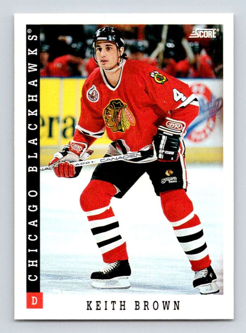 1993-94 Score Canadian #384 Keith Brown Hockey Image 1