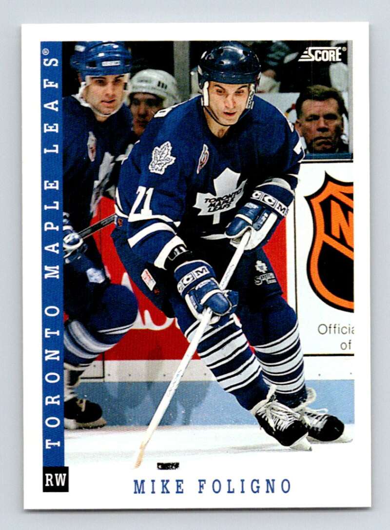 1993-94 Score Canadian #387 Mike Foligno Hockey Image 1