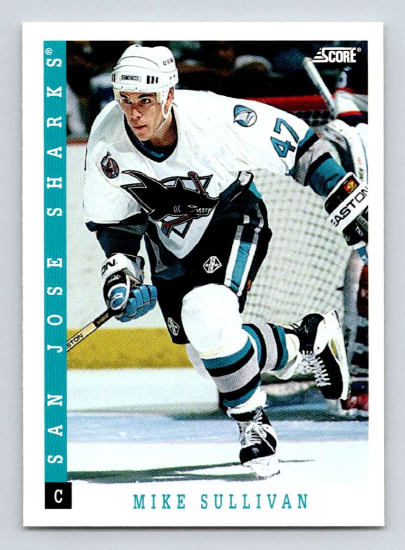 1993-94 Score Canadian #390 Mike Sullivan Hockey San Jose Sharks Image 1