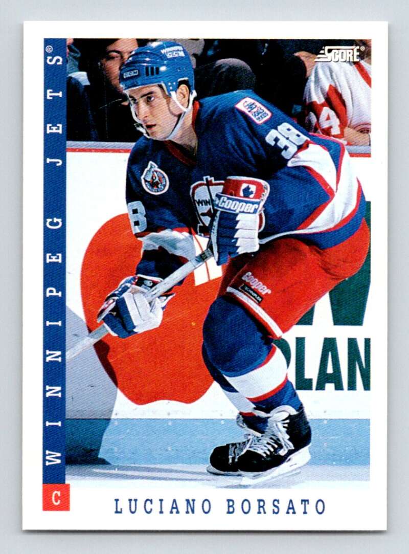 1993-94 Score Canadian #401 Luciano Borsato Hockey Winnipeg Jets Image 1