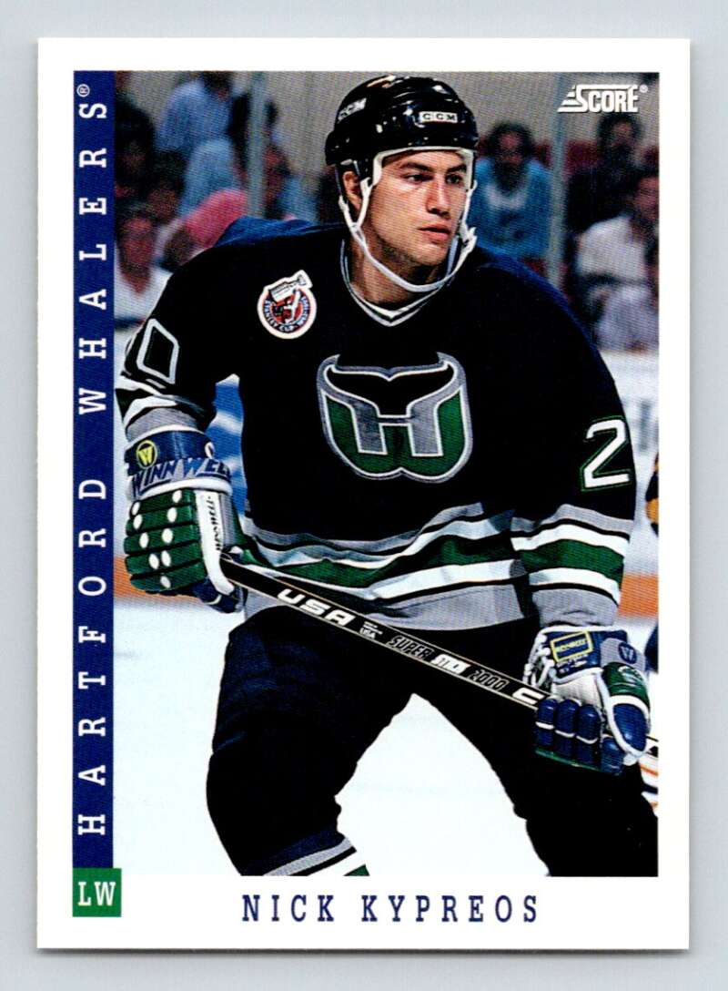 1993-94 Score Canadian #404 Nick Kypreos Hockey Hartford Whalers Image 1