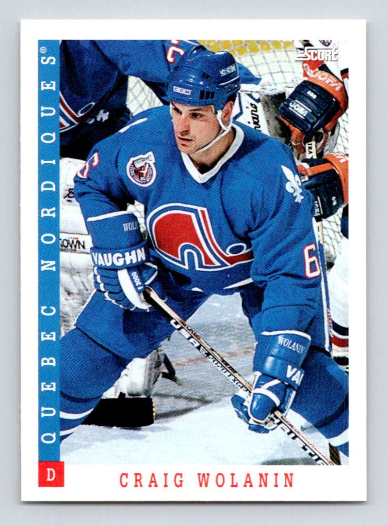 1993-94 Score Canadian #406 Craig Wolanin Hockey Quebec Nordiques Image 1