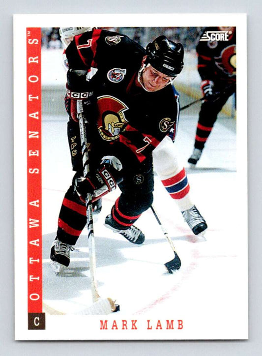 1993-94 Score Canadian #407 Mark Lamb Hockey Ottawa Senators  Image 1