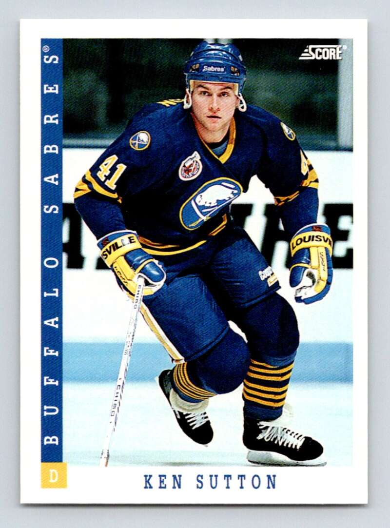 1993-94 Score Canadian #410 Ken Sutton Hockey Buffalo Sabres Image 1