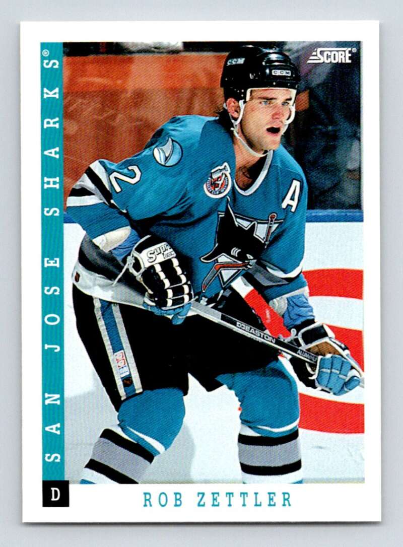 1993-94 Score Canadian #413 Rob Zettler Hockey San Jose Sharks Image 1