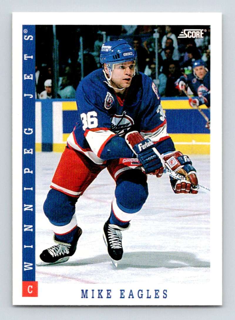 1993-94 Score Canadian #429 Mike Eagles Hockey Winnipeg Jets Image 1
