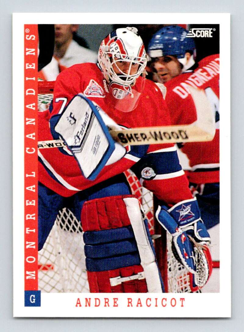 1993-94 Score Canadian #437 Andre Racicot Hockey Montreal Canadiens Image 1