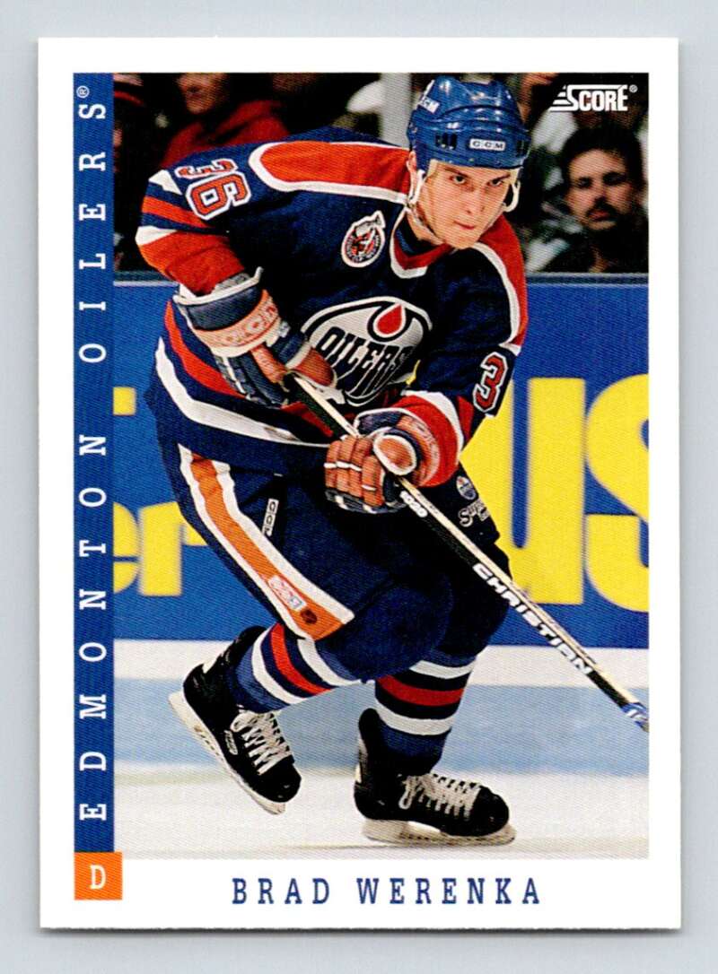 1993-94 Score Canadian #438 Brad Werenka Hockey Edmonton Oilers Image 1
