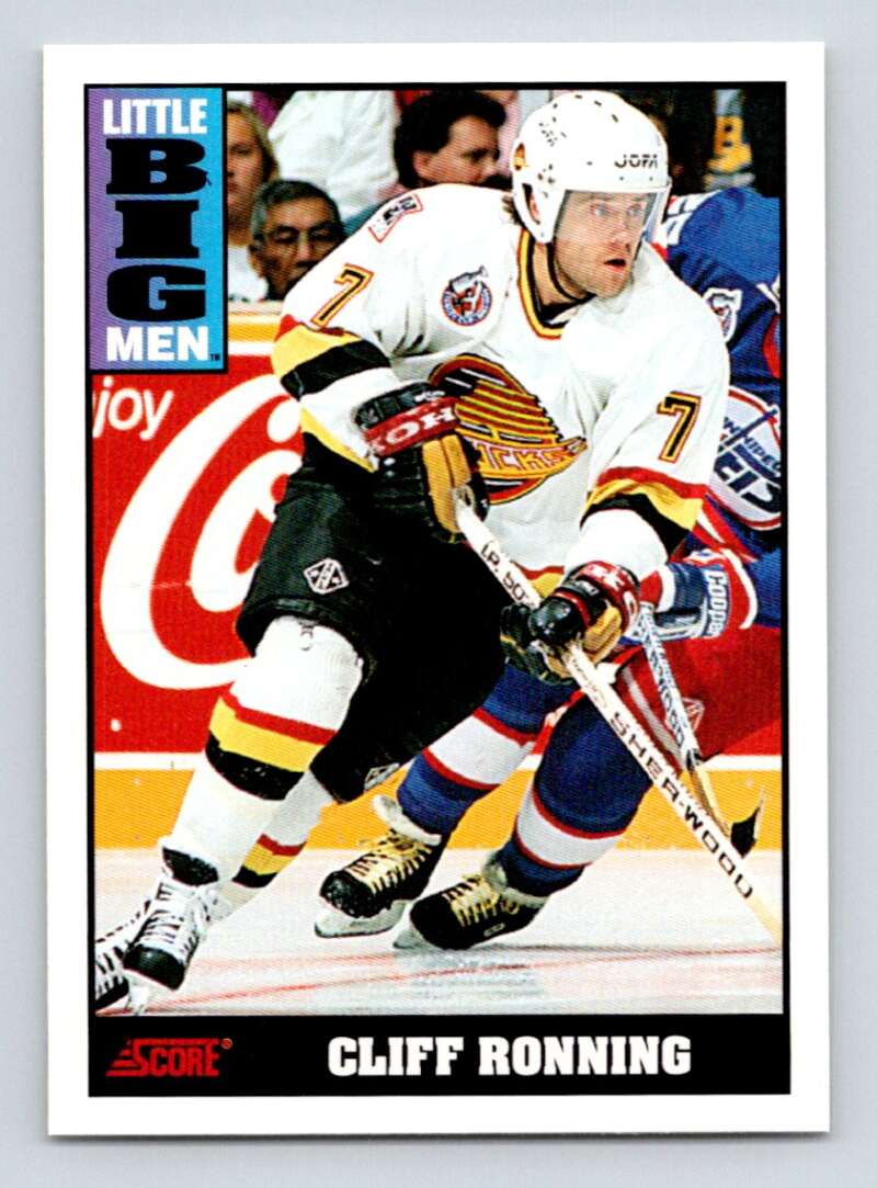 1993-94 Score Canadian #443 Cliff Ronning Hockey Vancouver Canucks Image 1