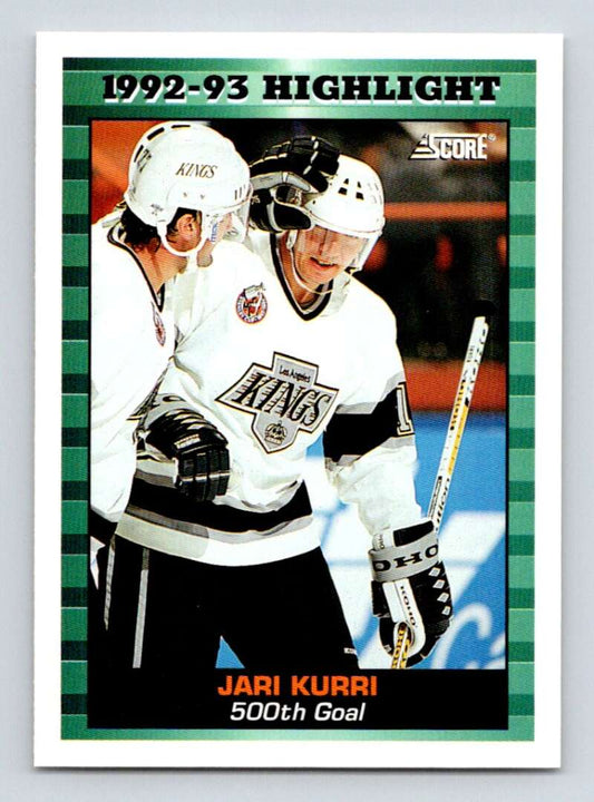 1993-94 Score Canadian #446 Jari Kurri HL Hockey Los Angeles Kings  Image 1