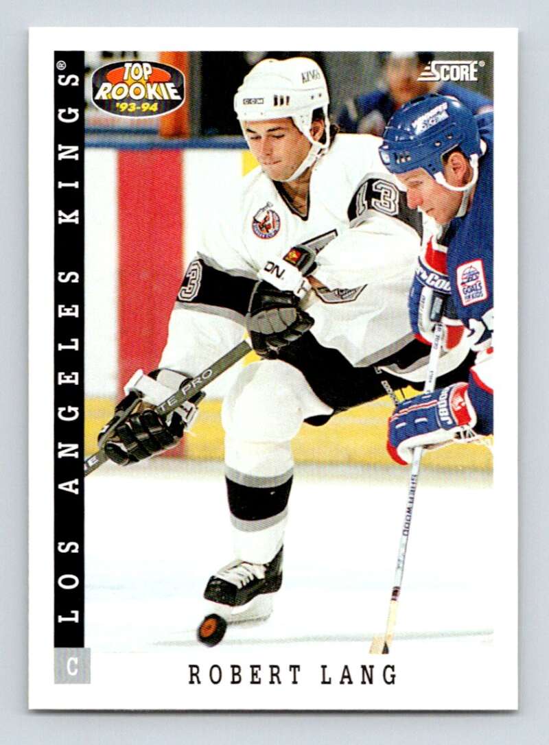 1993-94 Score Canadian #456 Robert Lang TR Hockey Los Angeles Kings Image 1
