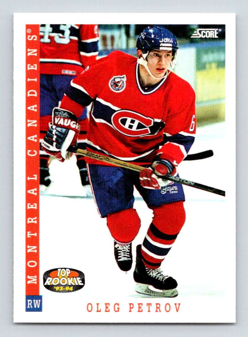 1993-94 Score Canadian #459 Oleg Petrov TR Hockey Montreal Canadiens Image 1
