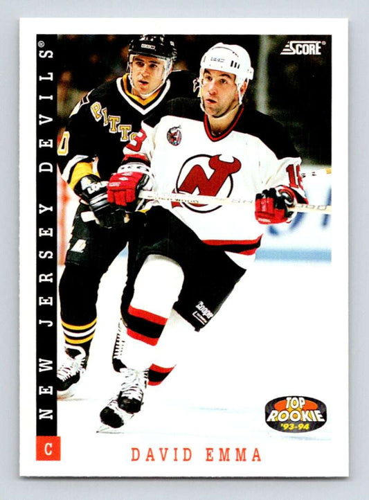 1993-94 Score Canadian #468 David Emma Hockey New Jersey Devils  Image 1
