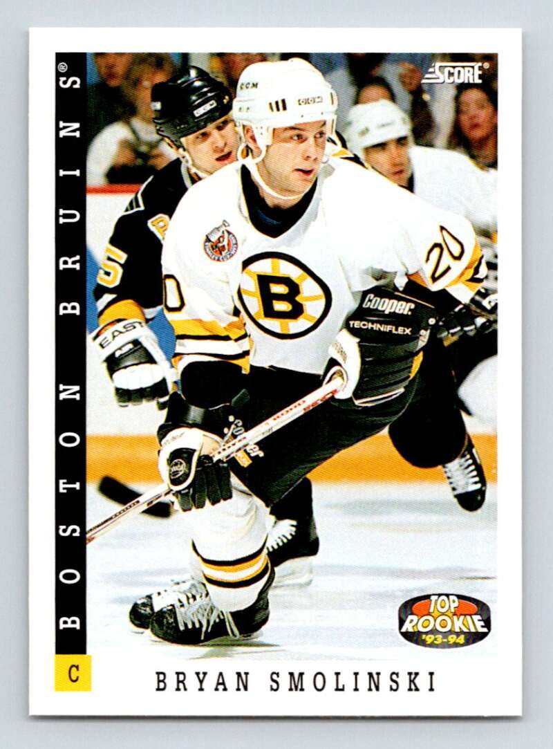 1993-94 Score Canadian #472 Bryan Smolinski TR Hockey Boston Bruins Image 1