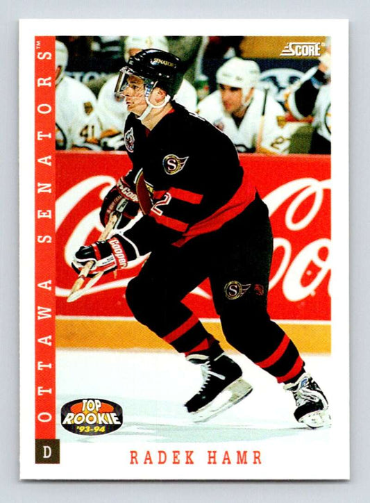 1993-94 Score Canadian #476 Radek Hamr TR Hockey RC Rookie Ottawa Senators  Image 1